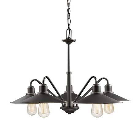 Z-Lite Casa 5 Light Chandelier, Olde Bronze & Olde Bronze 613-5-OB